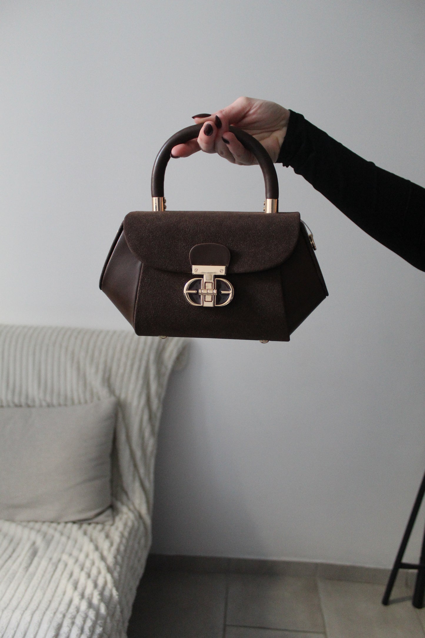 Sac à main bi-matière