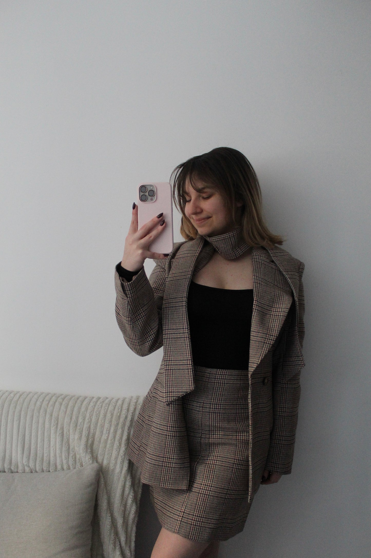 Veste cintrée avec écharpe