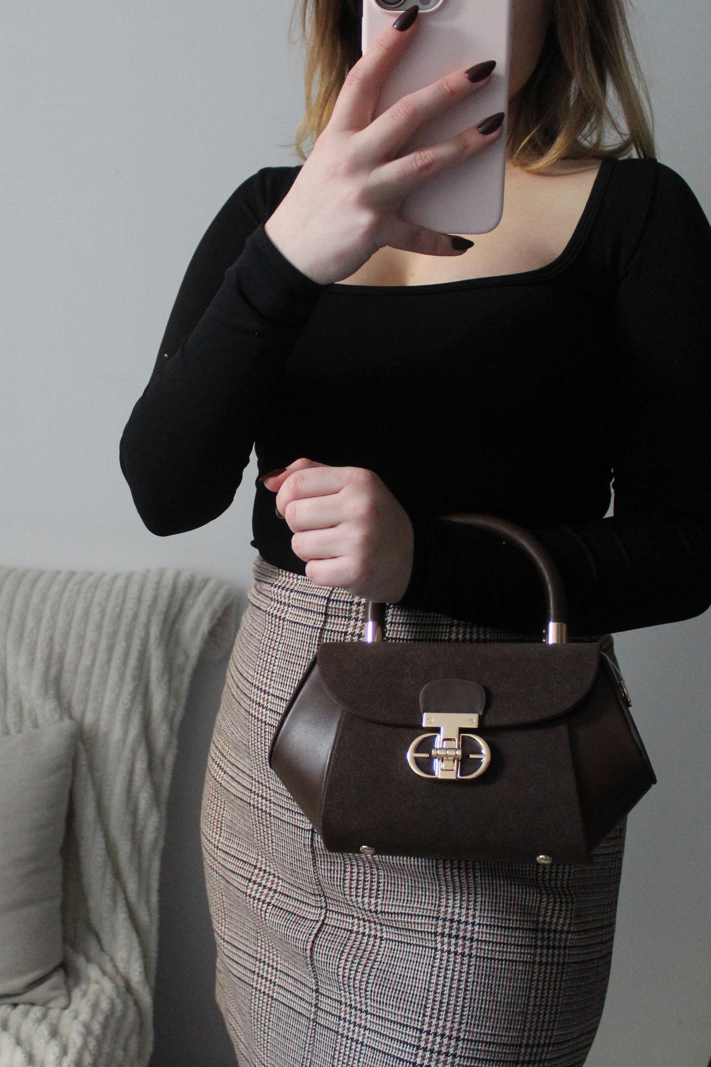 Sac à main bi-matière