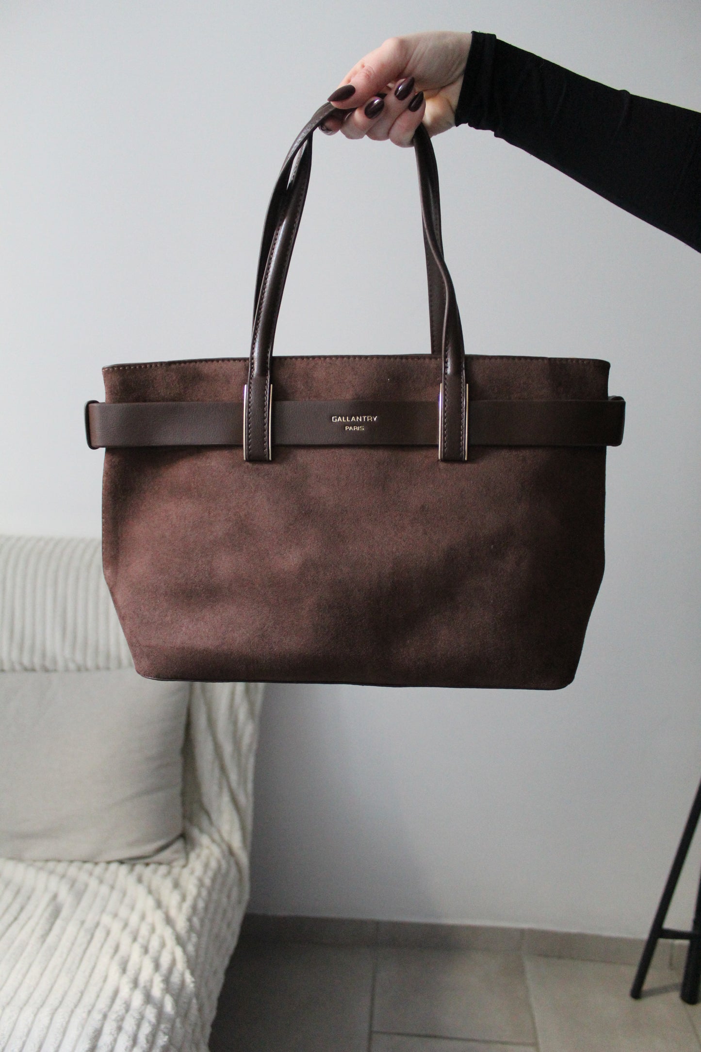 Sac à main Suède chocolat