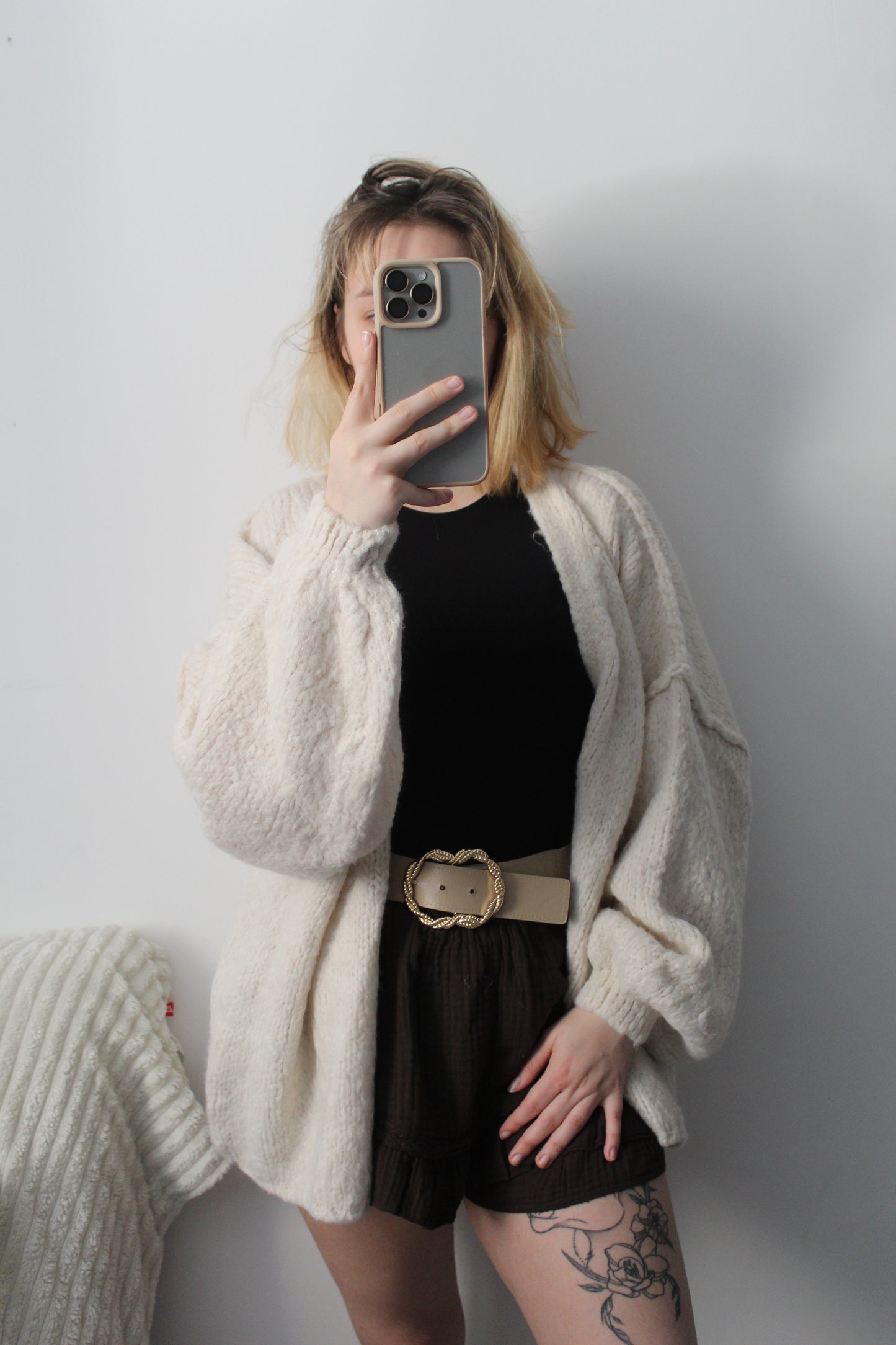 Gilet oversize beige