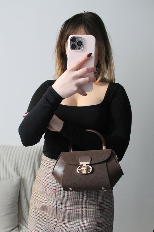 Sac à main bi-matière