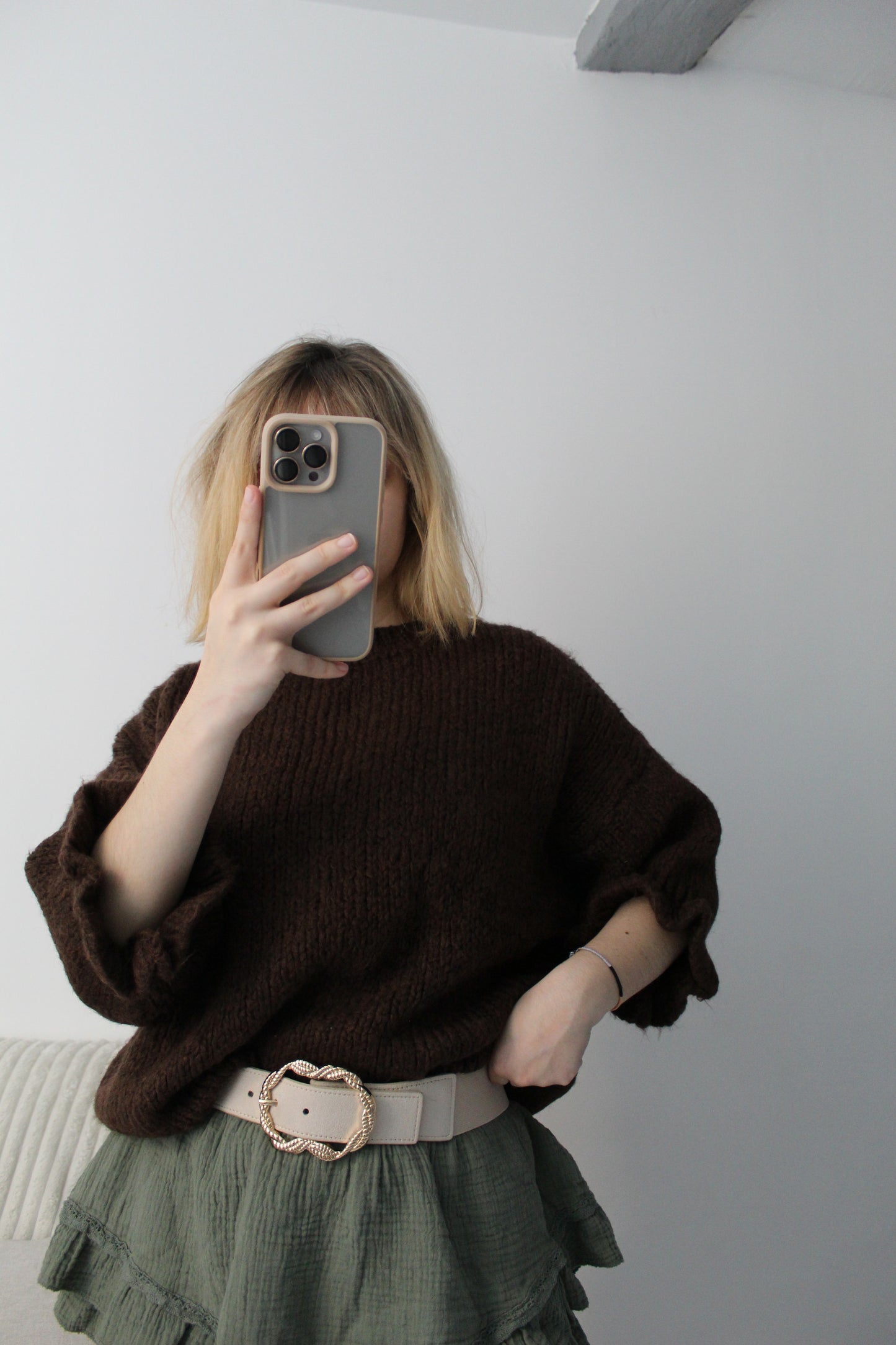 Pull Oversize Marron