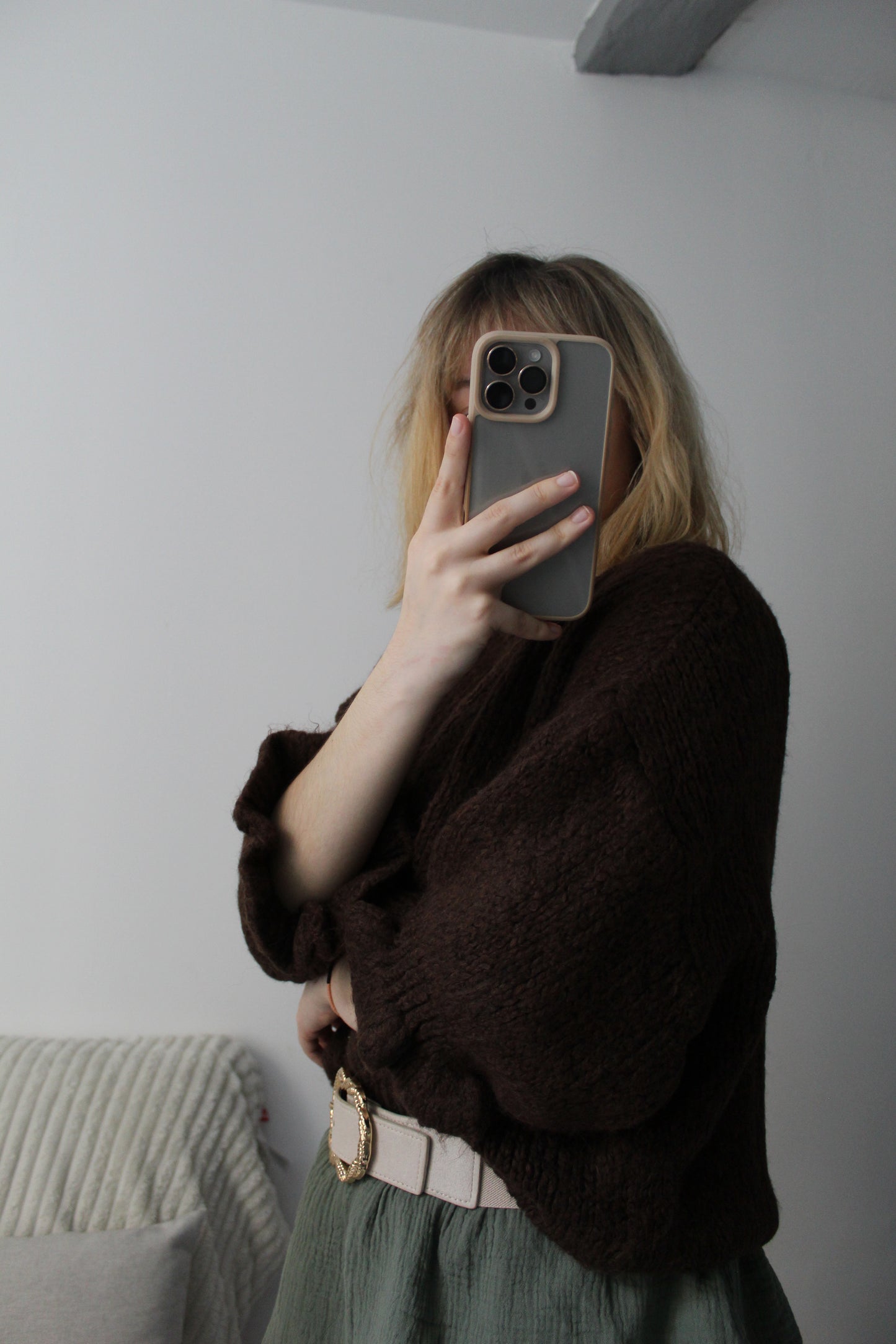 Pull Oversize Marron