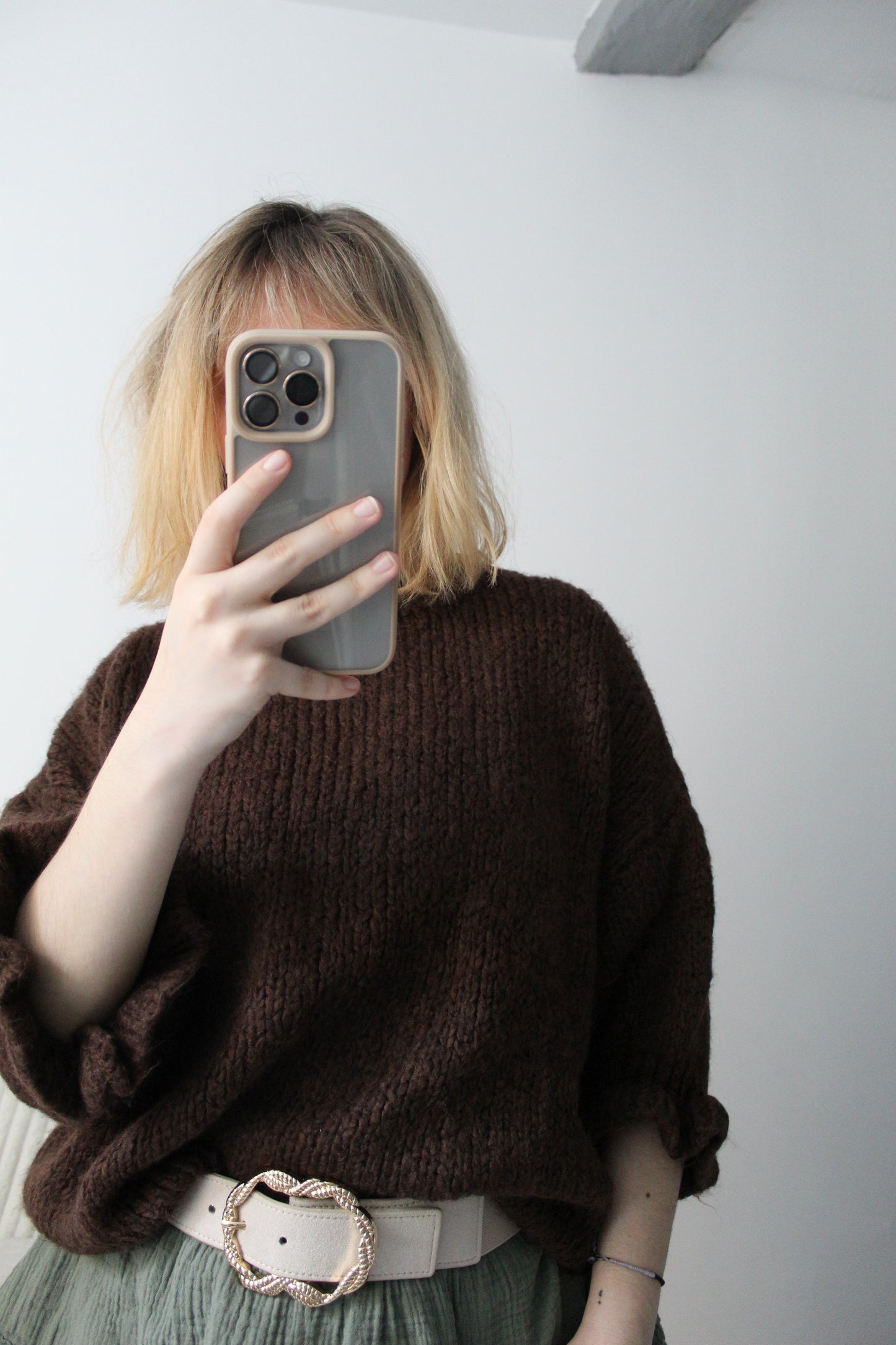Pull Oversize Marron
