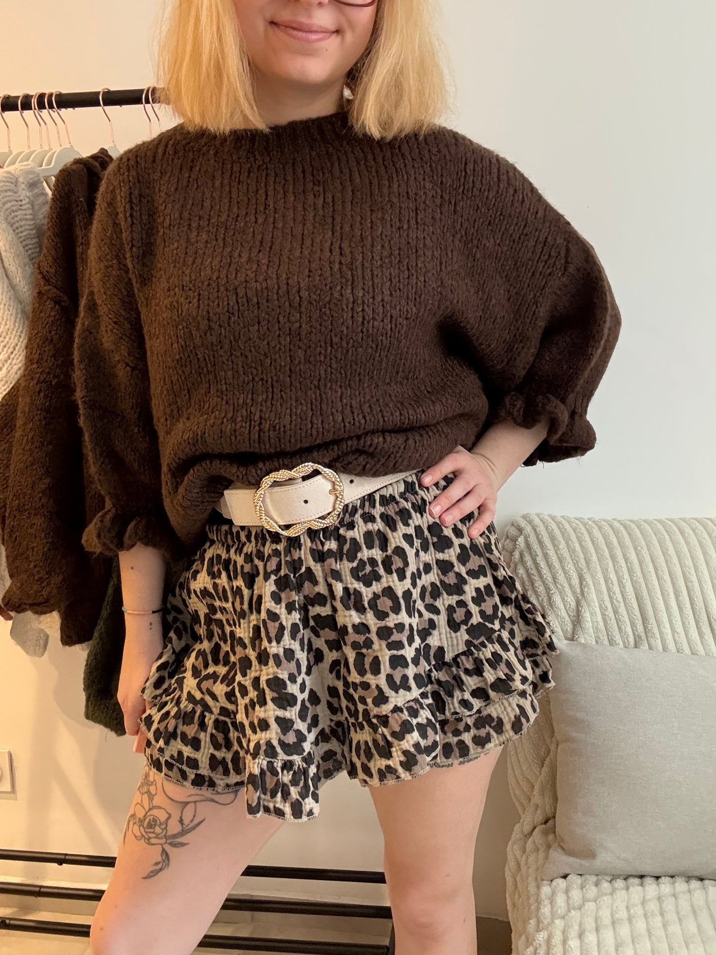 Pull Oversize Marron