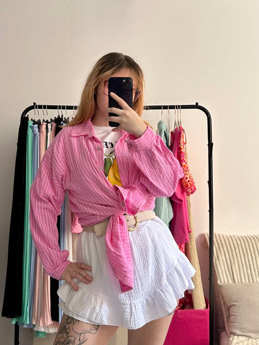 Chemise rayée gaze de coton