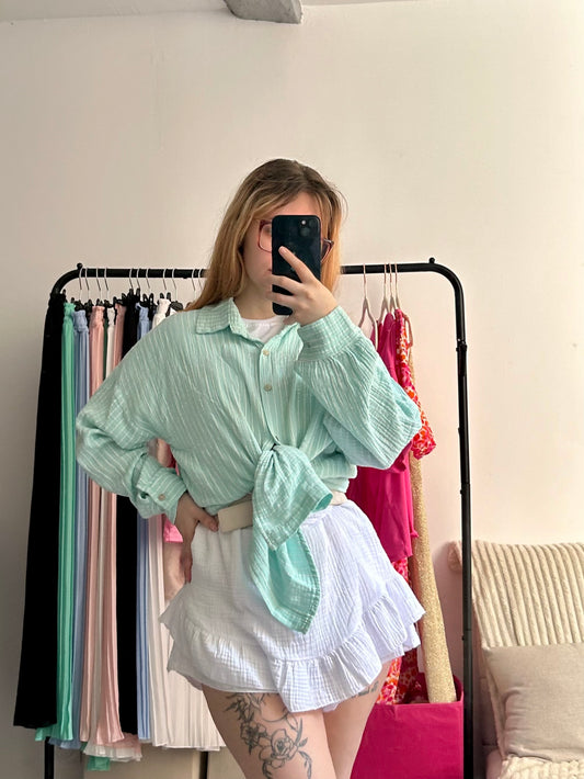 Chemise rayée gaze de coton