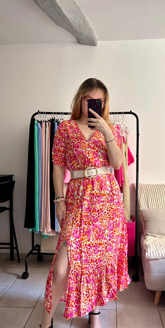 Robe longue colorée